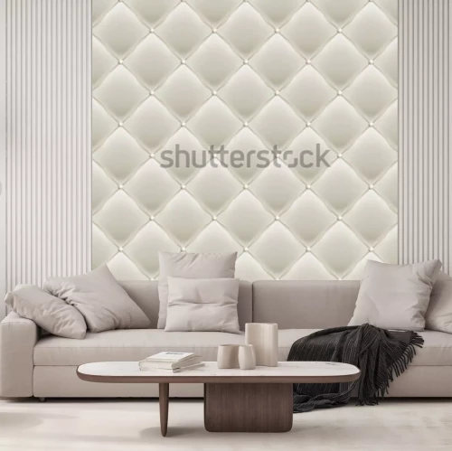 Sticker Decorative Upholstery Soft Gloss seamless Quilted Pattern. True Luxury Template with Gold Thread. And also includes EPS 10 vector