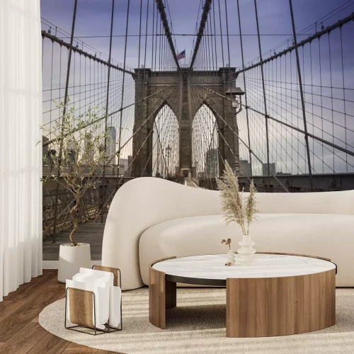 Fotobehang magnificent  view of Brooklyn Bridge