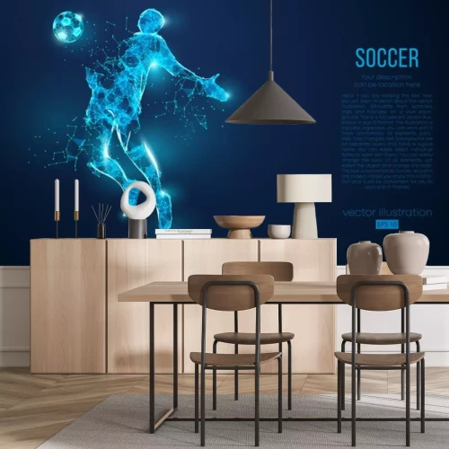 Sticker Voetbal futuristische graphics