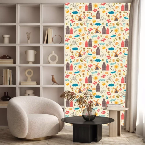 Behang Amsterdam pattern seamless design graphic