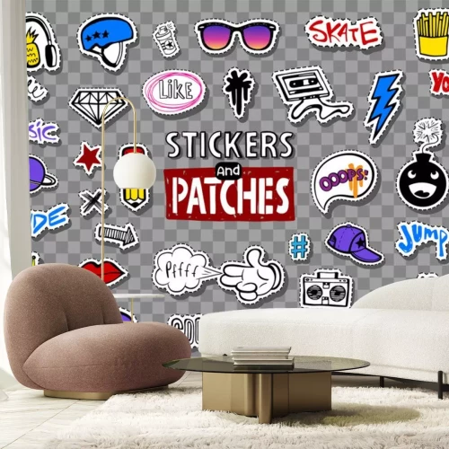 Sticker Hipsters teens stickers set