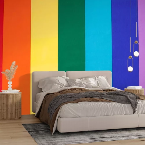 Sticker Kleurrijke regenboog textuur