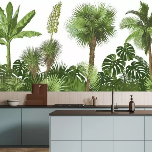 Sticker Tropische bomen en planten moderne illustratie