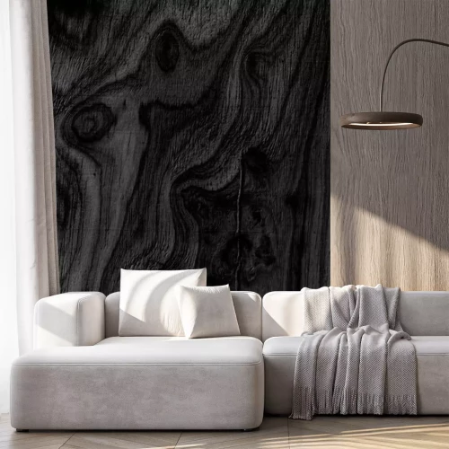 Sticker Zwart houten textuur