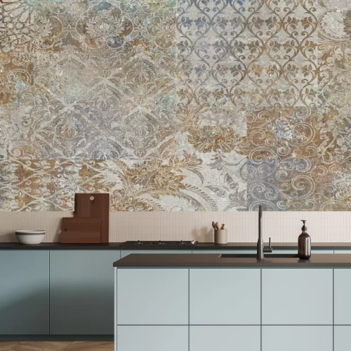 Fotobehang Abstracte retrotextuur met ornamenten