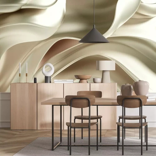 Fotobehang Luxury elegant background abstraction fabric. 3d illustration, 3d rendering.