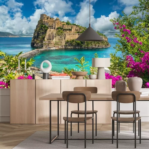 Fotobehang Aragonees kasteel in Italië