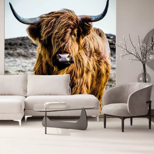 Fotobehang Dier staat in de wind