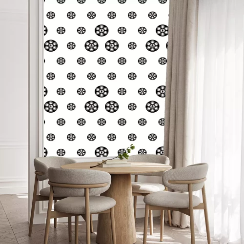 Behang Film Reel Icon, Cinema Movie Reel Icon Seamless Pattern