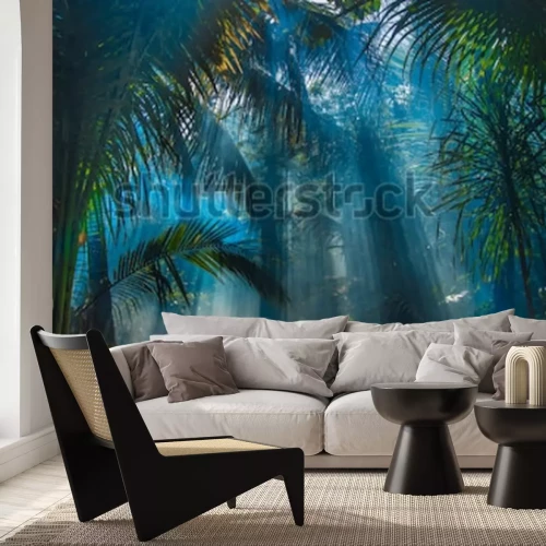 Fotobehang Palmen in de jungle