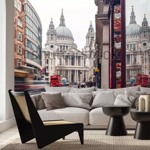 Fotobehang Londense architectuur op een winterse dag