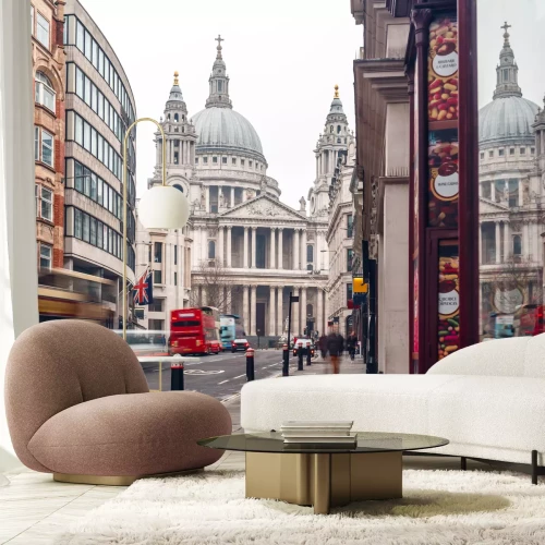 Fotobehang Londense architectuur op een winterse dag