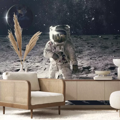 Fotobehang Astronaut op de maan