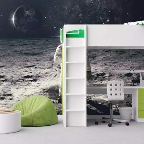 Fotobehang Astronaut op de maan