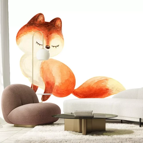 Sticker Kleine schattige vos