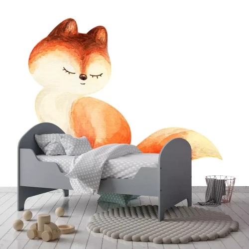 Sticker Kleine schattige vos