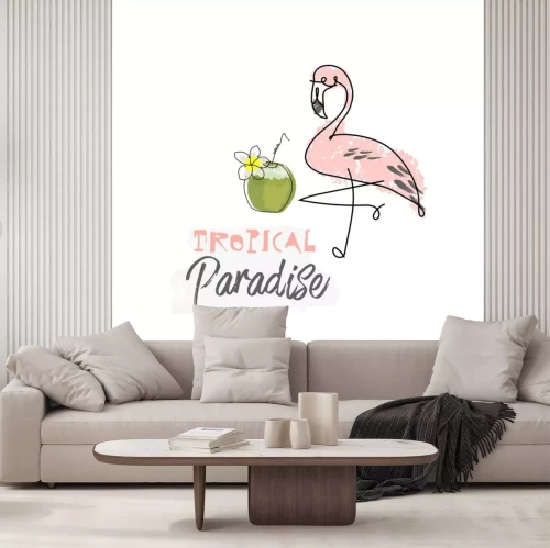 Sticker  Summer cartoon doodle hand drawn tropical vector elements