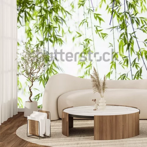 Sticker wilg bladeren