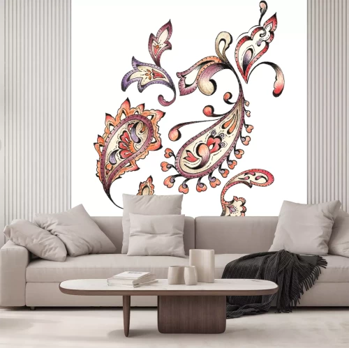 Sticker Aquarel Paisley ontwerp