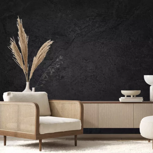 Fotobehang Zwarte betonnen achtergrond met textuur