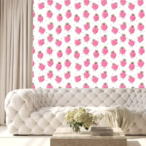 Behang Lachende aardbeien