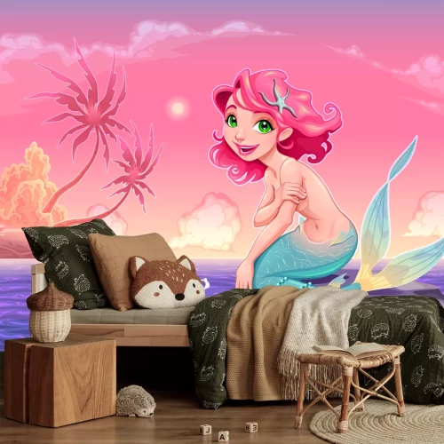 Fotobehang Zeemeermin op zee