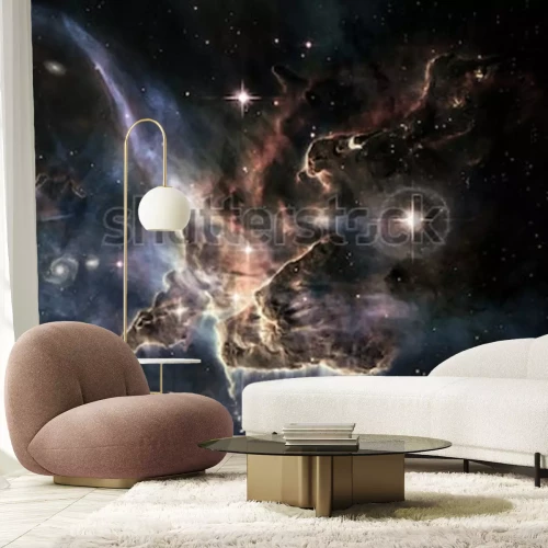 Sticker Kosmos 3d lichtgevende sterrenstofwolk