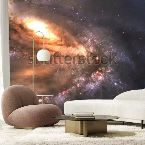 Sticker Een helder spiraalstelsel in de ruimte