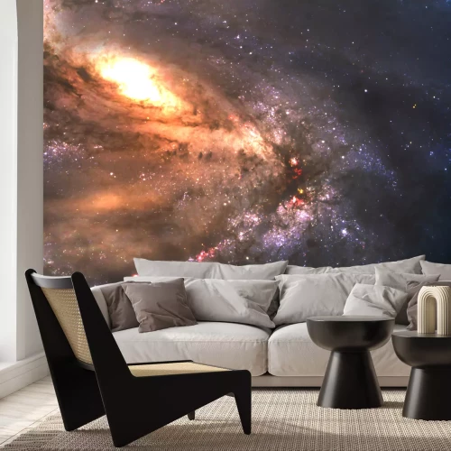 Sticker Een helder spiraalstelsel in de ruimte