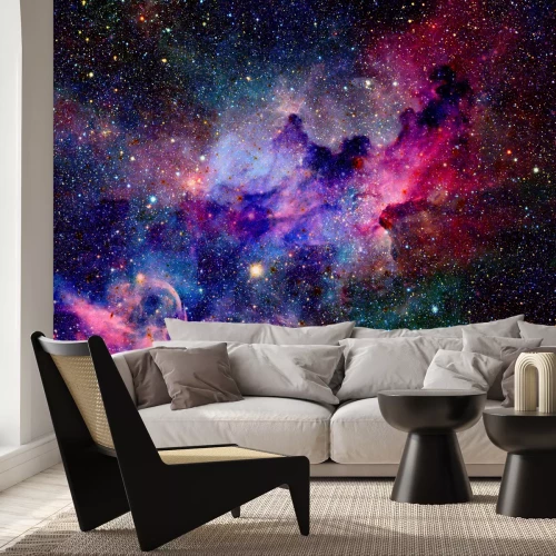 Fotobehang 3D heelal en sterrenstelsels