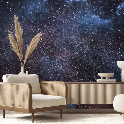 Sticker Ruimte gevuld met duizenden lichtpuntjes