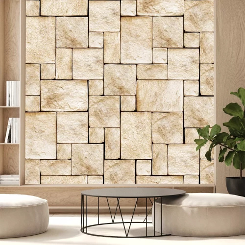 Fotobehang Geometrische lichte leisteen