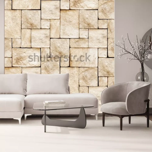 Fotobehang Geometrische lichte leisteen