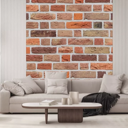 Fotobehang Bakstenen in een Amsterdamse straat