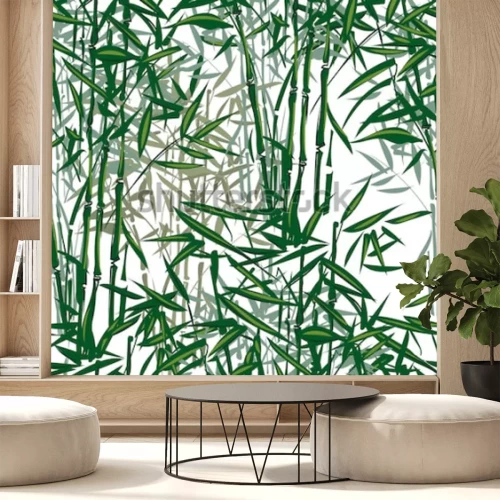 Sticker tropische bamboe vector naadloze patroon op een witte achtergrond ...