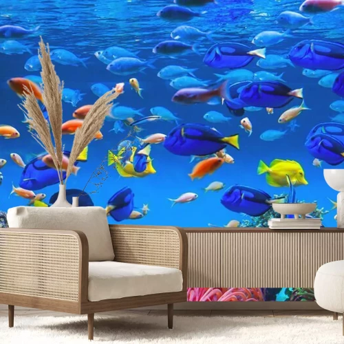 Fotobehang Tropische kleurrijke vissen