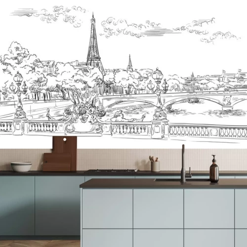 Sticker Vector hand drawing Paris 8