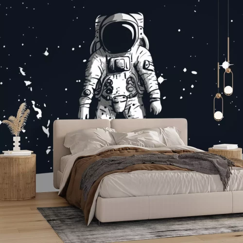 Sticker Astronaut in de ruimte tussen de sterren