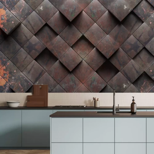 Sticker Een ruim oppervlak in een industriële stijl