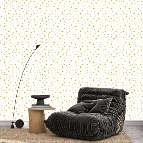 Behang Seamless background with stars pattern gold yellow yellow