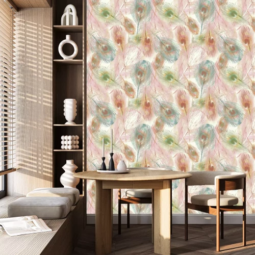 Behang Feather Seamless Pattern