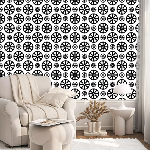 Behang Film Reel Icon, Cinema Movie Reel Icon Seamless Pattern