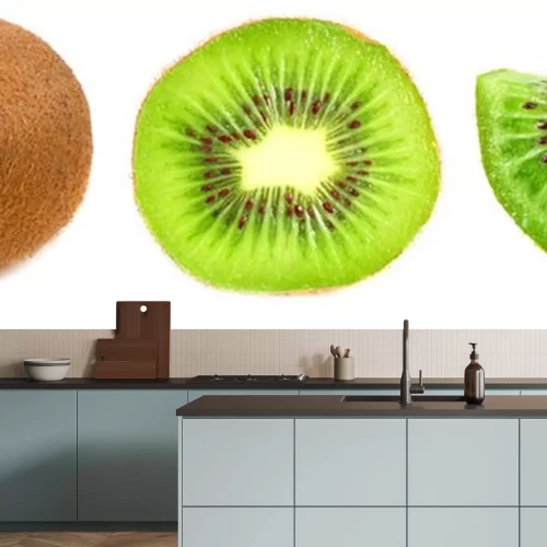 Sticker kiwi fruit isolated on a white background