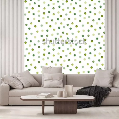 Sticker Aquarel naadloze patroon Stippen hand getrokken. Abstracte achtergrond met cirkels. Vector illustratie