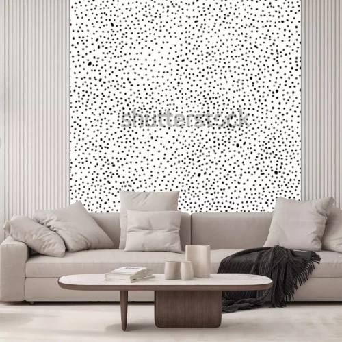 Sticker Abstract zwart-wit naadloos patroon. Vector gestippelde gestructureerde achtergrond.