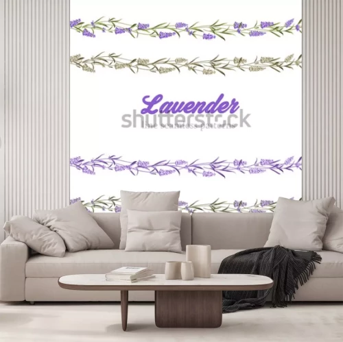 Sticker Vier lavendelslingers