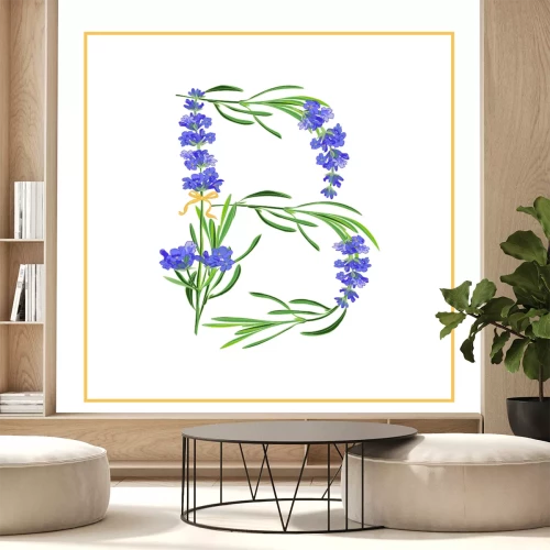 Sticker B-vormige lavendel