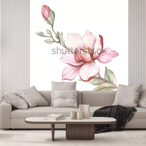 Sticker Geschilderde magnolia's