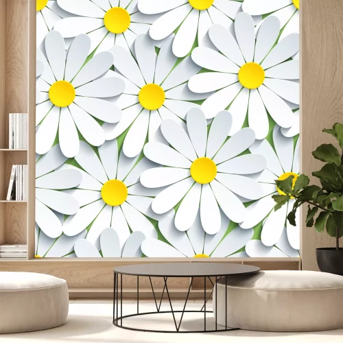 Sticker Patroon met grote bloemen