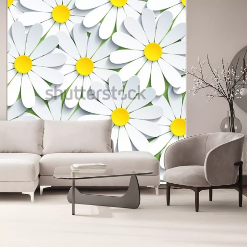 Sticker patroon met grote bloemen